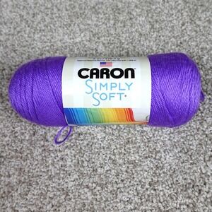 Caron Simply Soft Acrylic Yarn Grape Purple 6oz 315 Yards Medium 4 9610